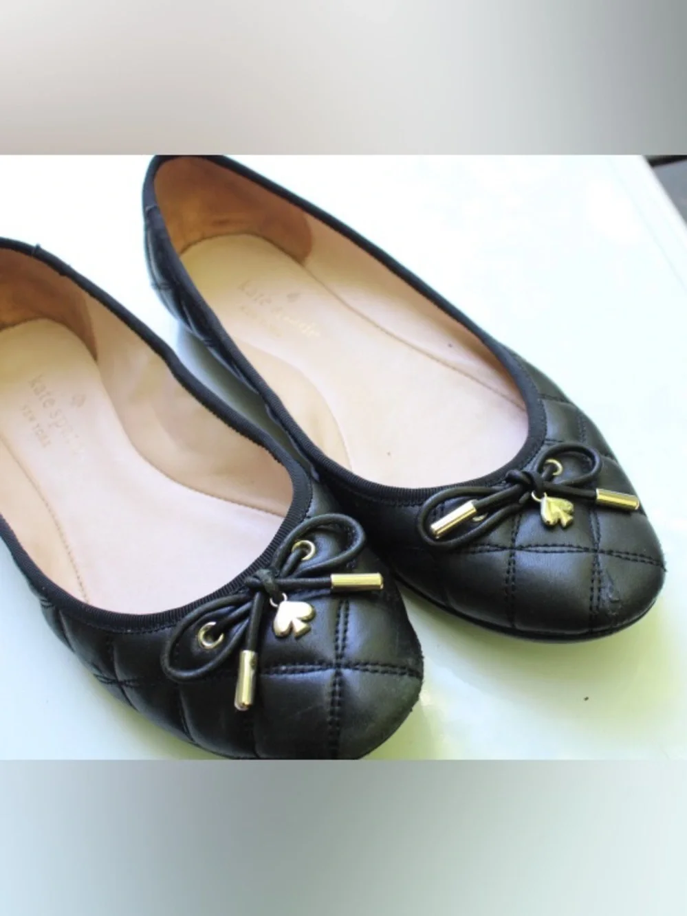 Kate Spade quilted flats Pauline
